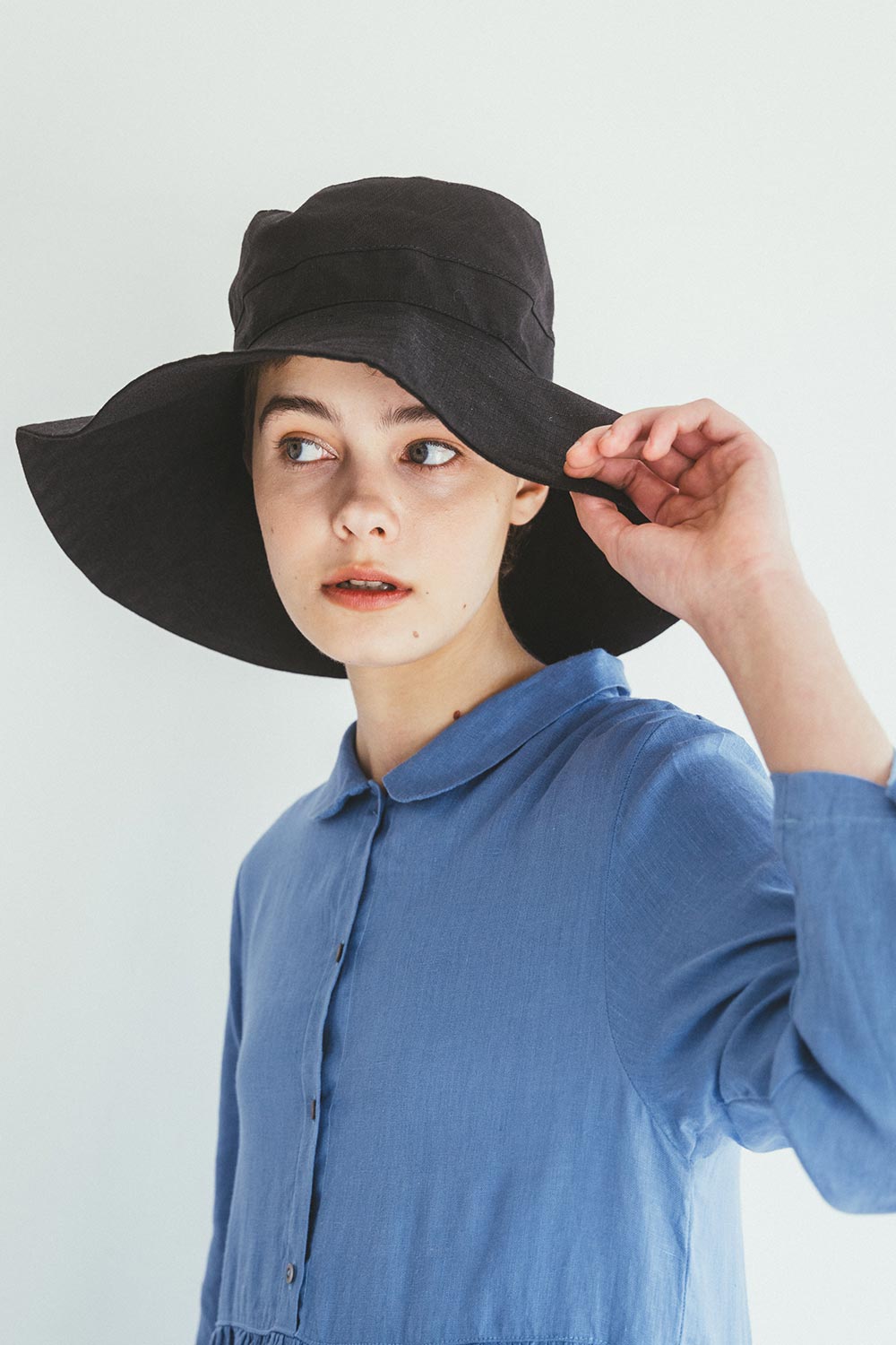 Rakuten - fog linen work フォグリネンワーク LWE146-17 リネン　アトリン　ハット *ブラック*
