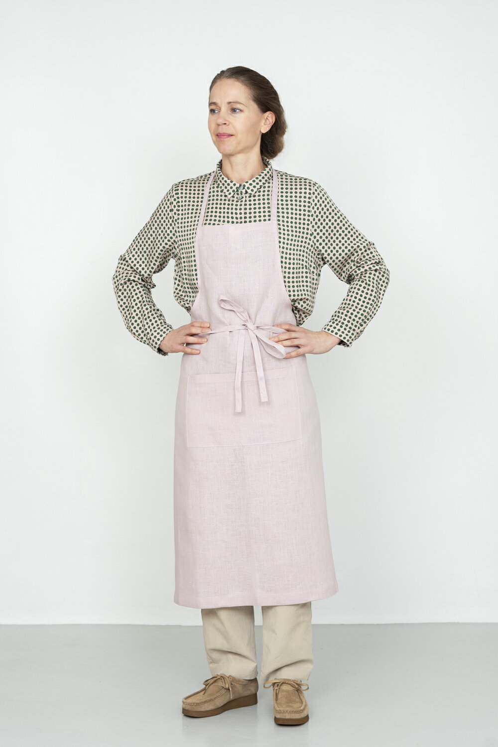Rakuten - fog linen work LKA004-227 リネンフルエプロン *ローズ　プードル*