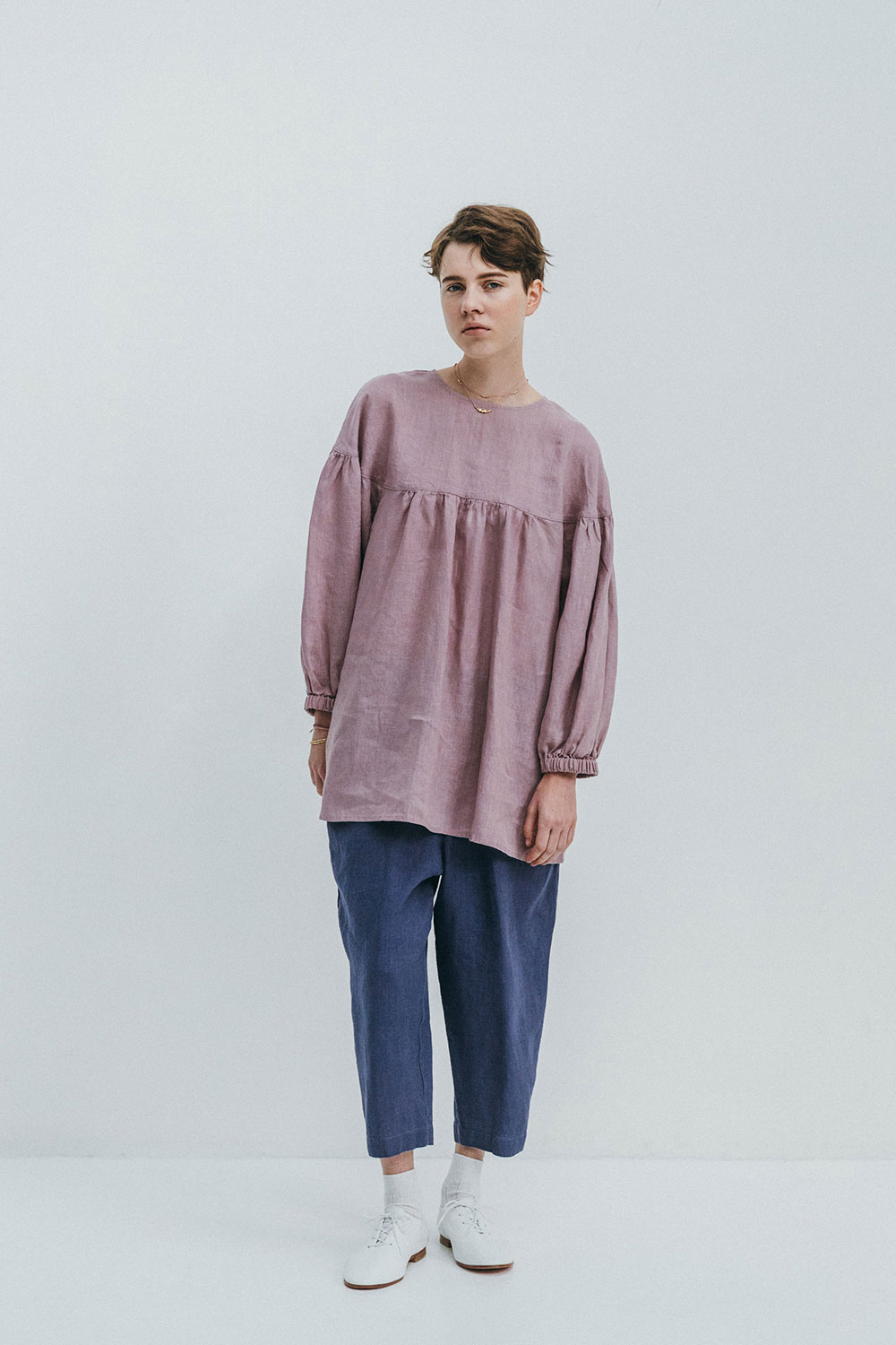 fog linen work LWC024-2067 フィフィ　チュニック *ローズ*
