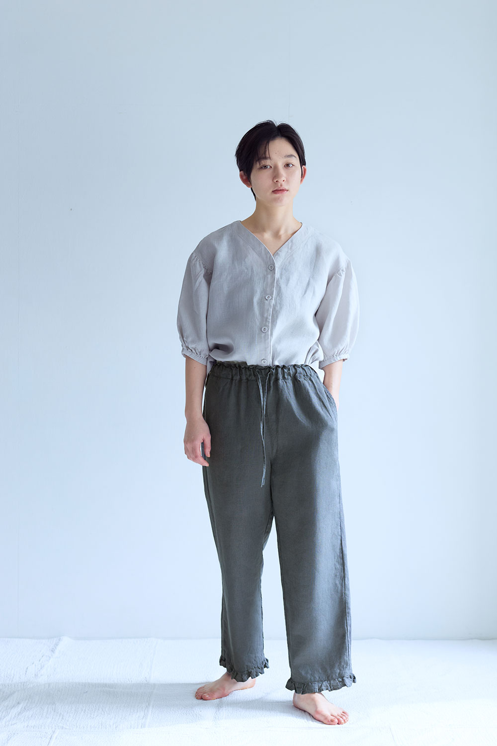Rakuten - fog linen work LWC042-93 ヴェラ　パンツ　 *アシェ*