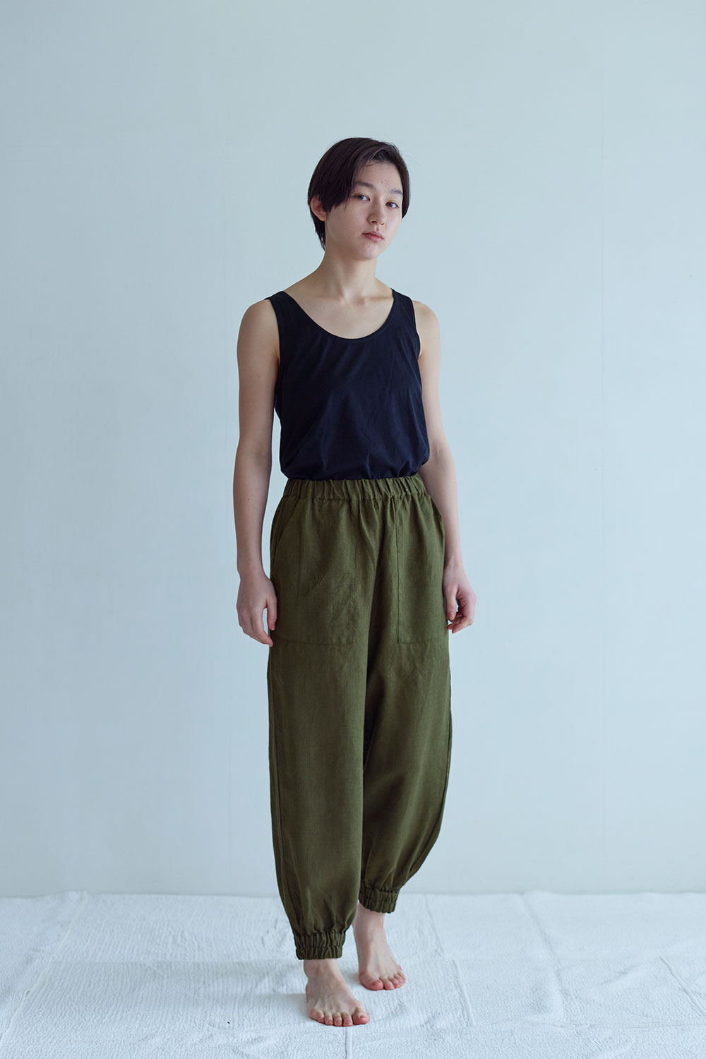 Rakuten - fog linen work LWC057-870 レオニー　パンツ　 *オリーブ*