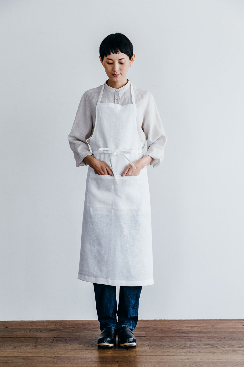 Rakuten - fog linen work LKA004-19 リネンフルエプロン *ホワイト*