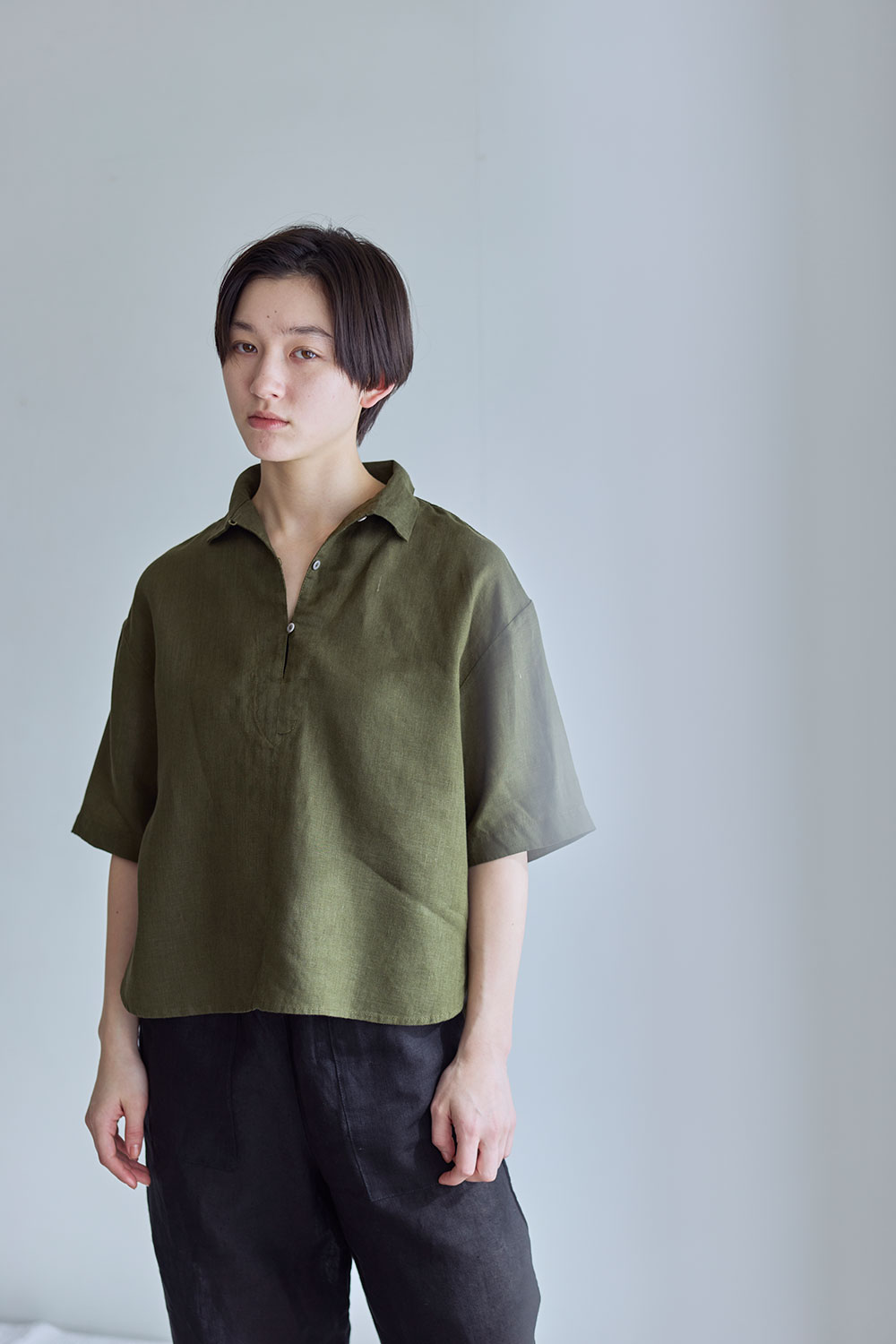 fog linen work LWC047-870 エメル　トップ *オリーブ*