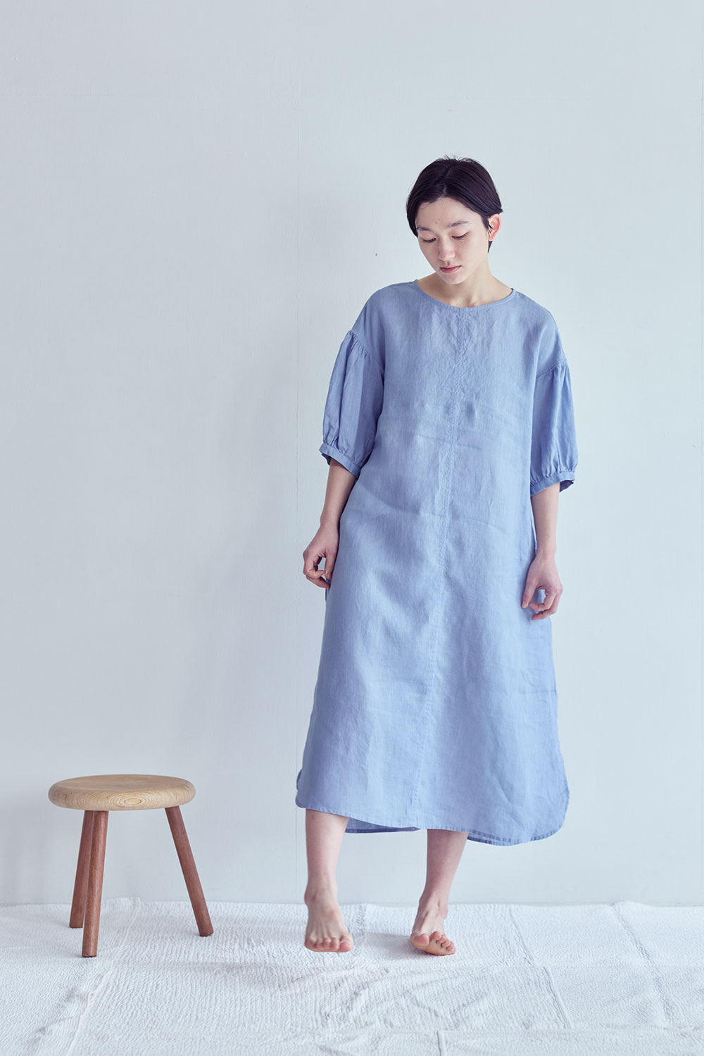 fog linen work LWC053-630 ドロシー　ワンピース *ブルーパール*