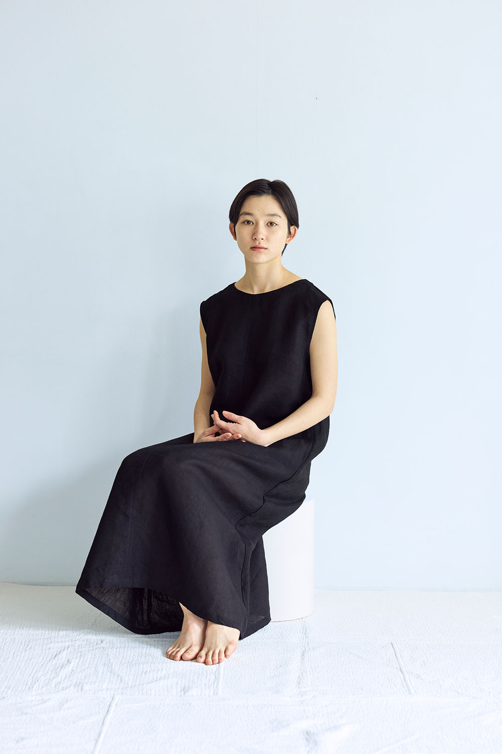 Rakuten - fog linen work LWC055-17 ダニエル　ワンピース *ブラック*