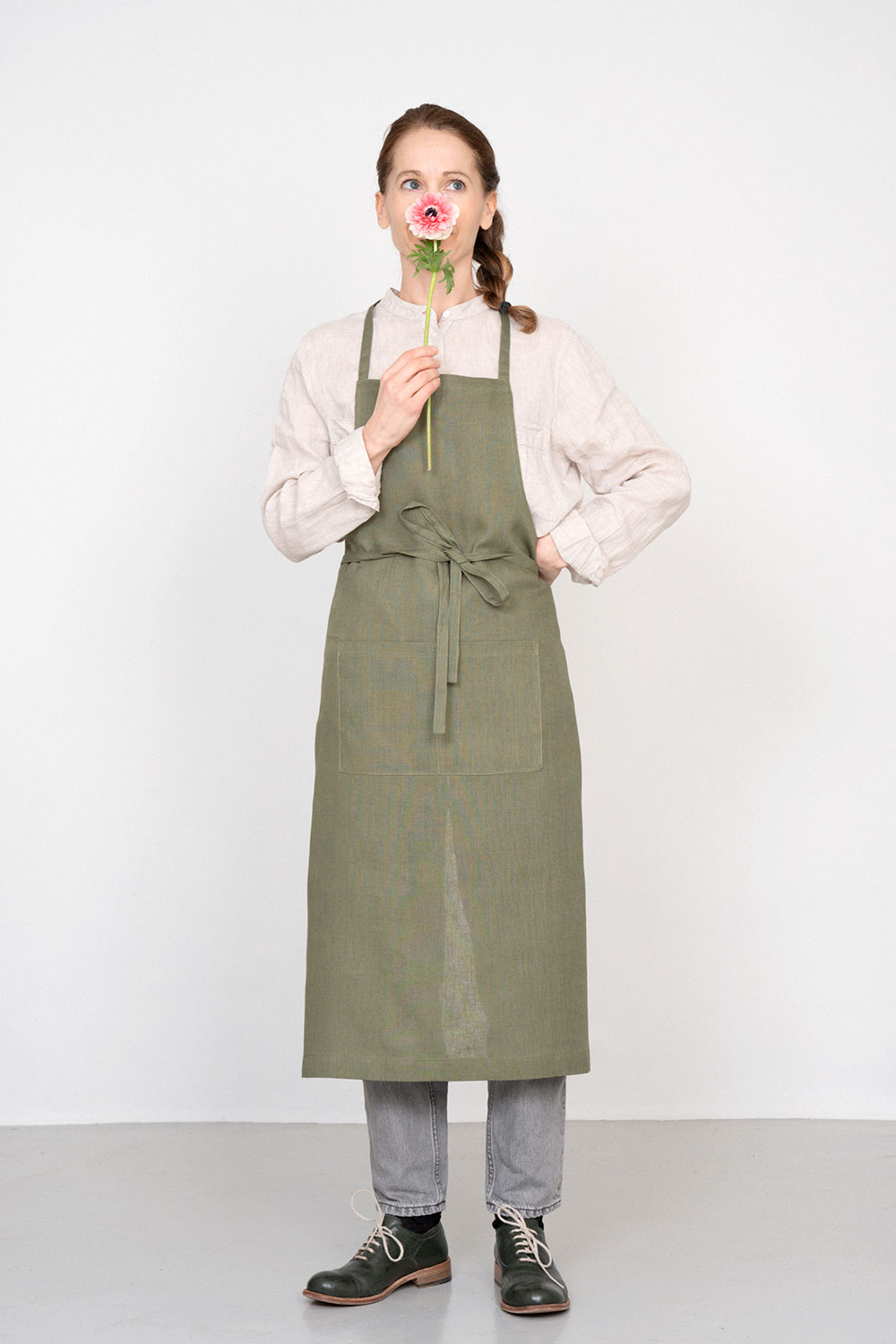 Rakuten - fog linen work LKA004-144 リネンフルエプロン *シトロネル*
