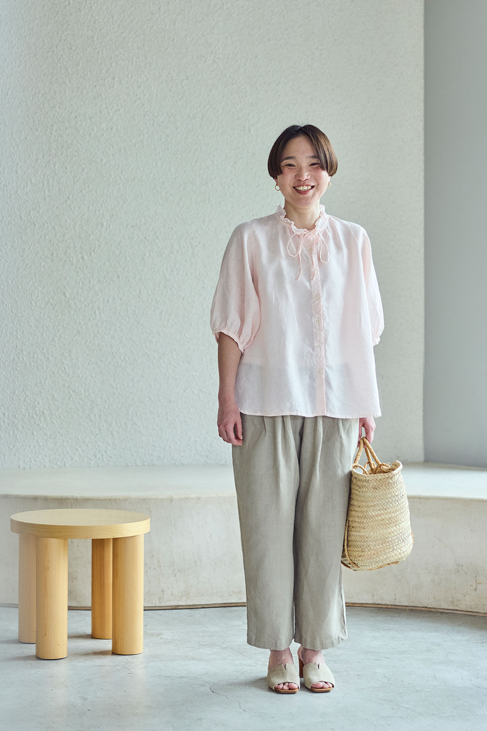 乐天商城 - fog linen work LHW056-1558 　ジャネット　パンツ　 *アッシュグレイ*