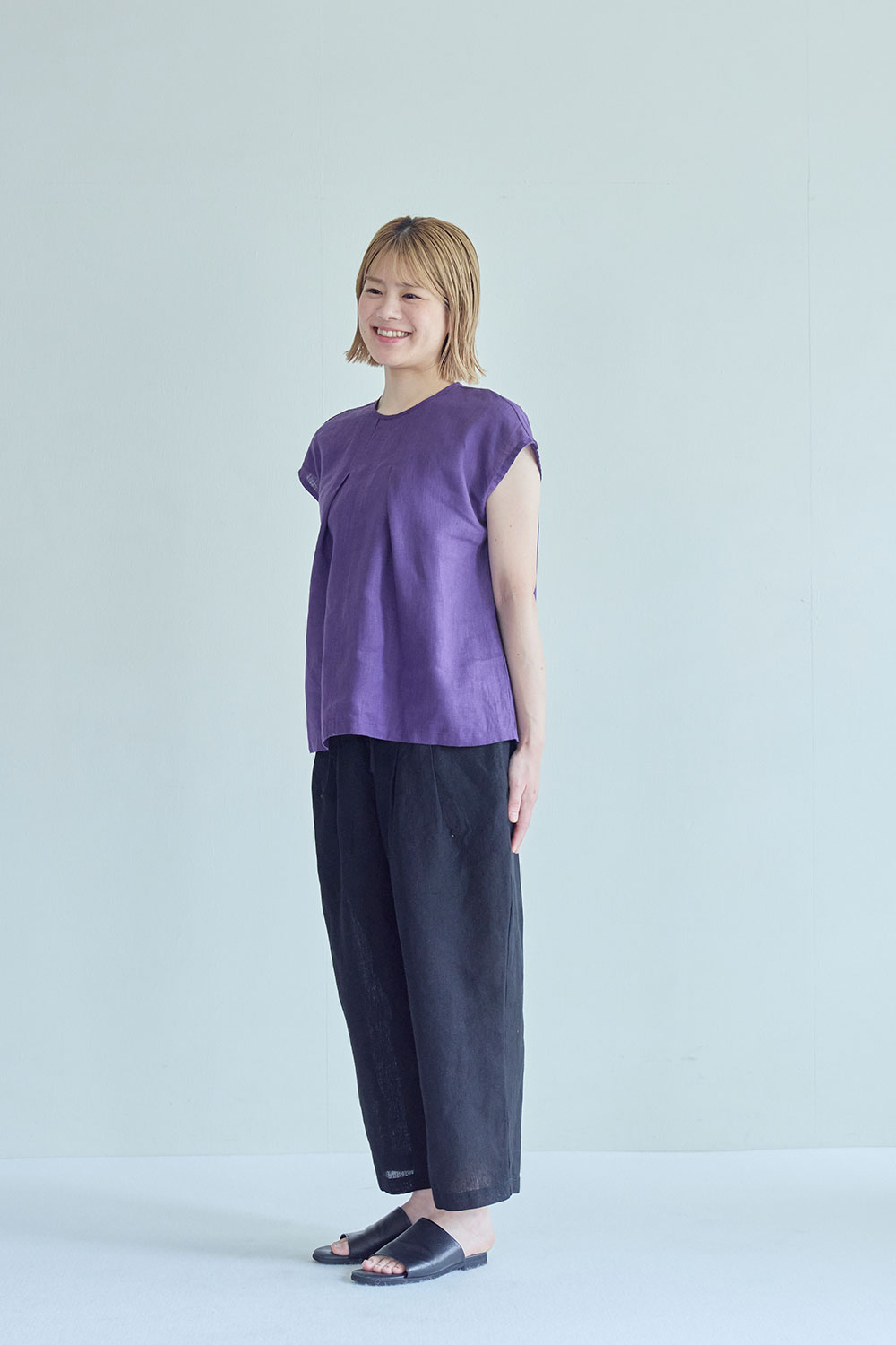 Rakuten - fog linen work LHW056-17 　ジャネット　パンツ　 *ブラック*