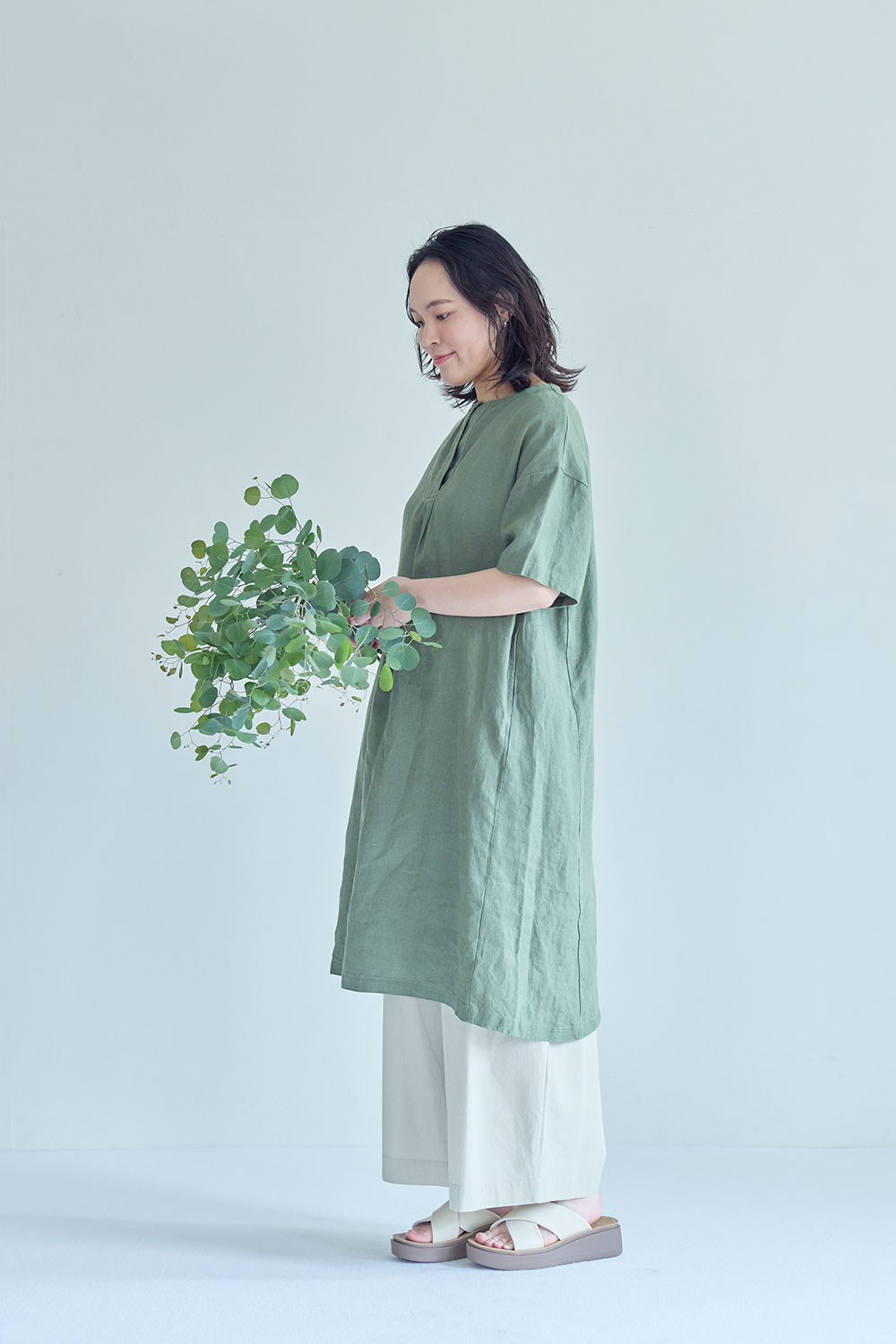 乐天商城 - fog linen work LWC061-144 ヘルガ　ワンピース *シトロネル*