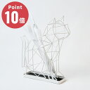 白い動物がモチーフの傘立て 猫 キャット ホワイト シャドーワイヤー UMBRELLA STAND CAT 傘立て アンブレラスタンド SHADOW WIRE ...