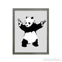Banksy アートフレーム 30.5×38cm Panda with Guns ポスター バンクシー 【美工社 インテリア デザイン雑貨 額 壁掛け 壁面 リビング アートパネル】