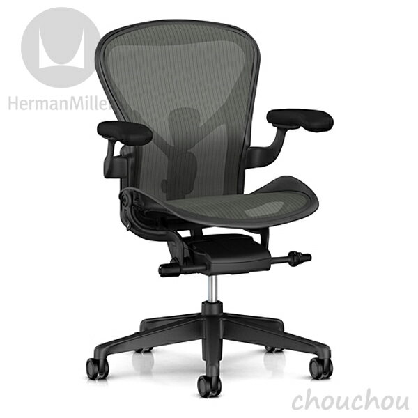 《全3種》HermanMiller アーロン リマスタード グラファイト/グラファイト 堅床/カーペットキャスター ビニールレザーアームパッド 【ハーマンミラー デザイン雑貨 オフィス デザイン雑貨 モダン インテアリア 椅子 イス】※ 受注後に納期をご連絡いたします。