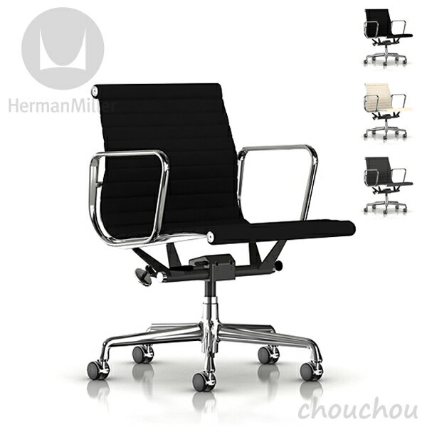 《全3色》HermanMiller イームズアルミナムグループマネジメントチェア レザー キャスター（クロームドバフ）タイプ 【ハーマンミラー デザイン雑貨 オフィス デザイン雑貨 モダン インテアリア 椅子 イス】※ 受注後に納期をご連絡いたします。
