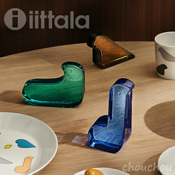 《全3種》iittala×mina perhonen ガラスバード ブルー／リネン／ウォーターグリーン 2021 【イッタラ bird デザイン雑貨 オブジェ 北欧 シンプル フィンランド お祝い ギフト プレゼント 置物 リビング 玄関 皆川明 ミナ ペルホネン】のサムネイル