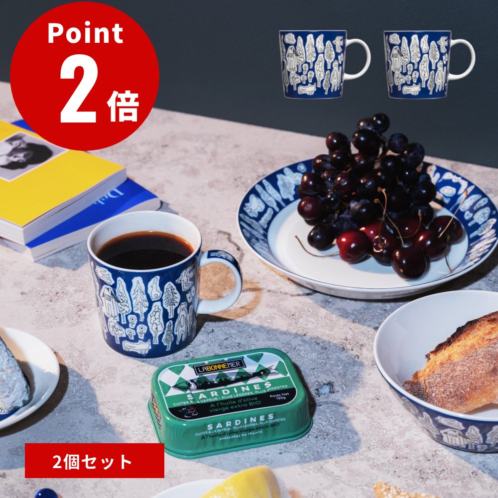 《2個セット》イッタラ X ミナ ペルホネン マグ 0.3L フォレストライフ【iittala イッタラ ミナ ペルホネン 皆川明 北欧 北欧雑貨 フィンランド お祝い ギフト プレゼント おしゃれ コーヒーカップ 食器 コップ インテリア キッチン Mug マグ】のサムネイル