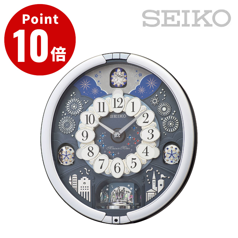 乐天商城 - SEIKO セイコー RE602S からくり時計【掛け時計 花火 メロディ再生 チャイム 電池式 おしゃれ インテリア時計 寝室 リビング】