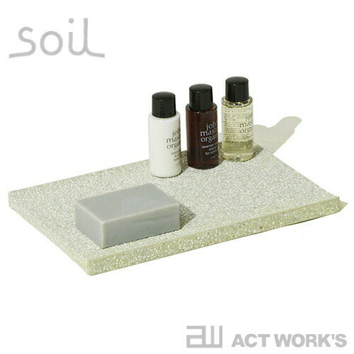 Rakuten - 《全4色》Soil アメニティートレイ amenity tray　【珪藻土 ソイル 小物 水滴 しずく 置き 洗面台 石鹸 石けん 水濡れ 洗顔 トレー】