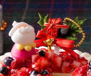 シュシュクレープ クリスマスケーキ クリスマスオーナメント（サンタ・柊）※単品での販売は行っておりません※