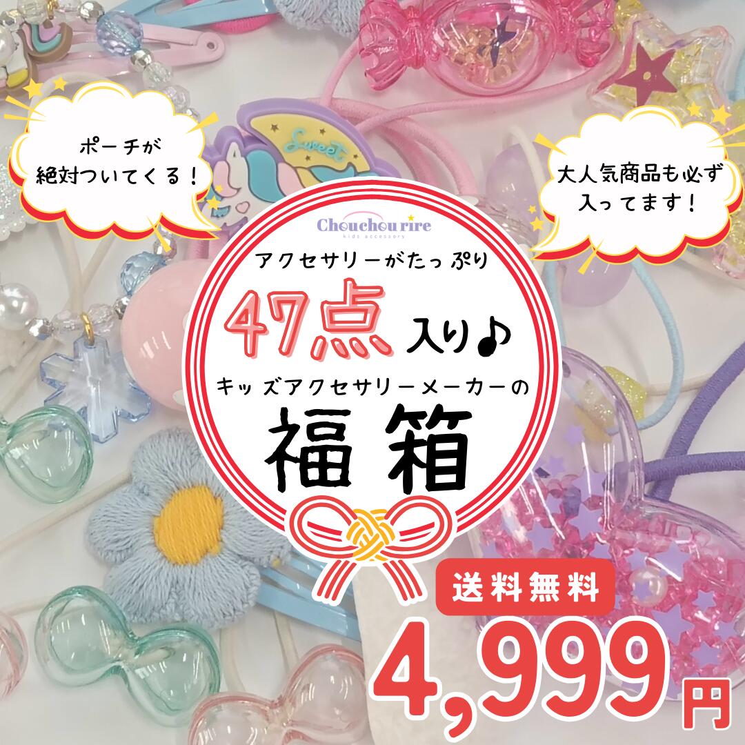 【送料無料】【福箱】福袋 キッズ ヘアアクセサリー 詰め合わせ ヘアゴム ピン ブレスレット リング 指輪 クリップ シュシュ 大人 親子 女の子 かわいい 幼児 保育園 幼稚園 小学生 低学年 子供 孫 髪飾り まとめ買い たくさん 景品 イベント おすそ分け プレゼント交換