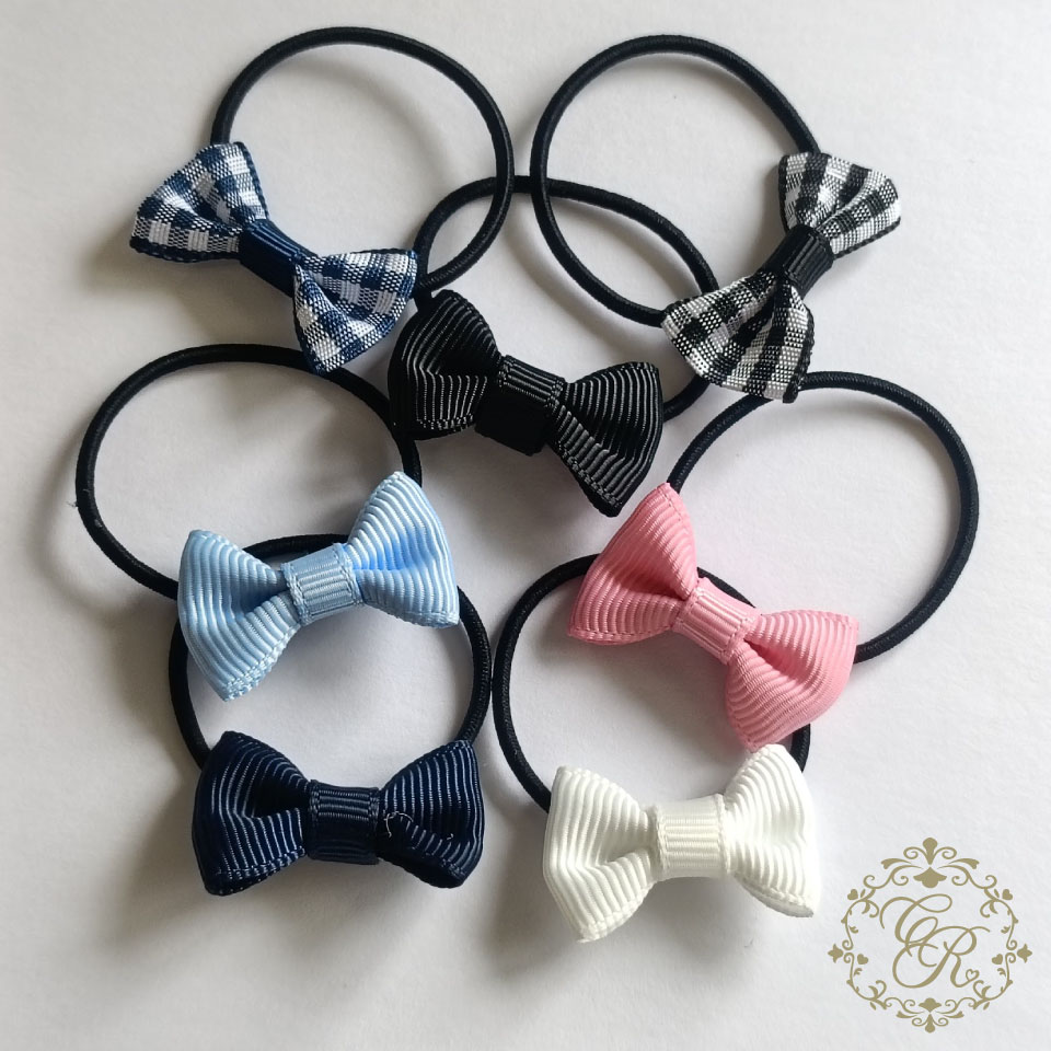 【ミニ リボン ゴム 1本】小さい かわいい フォーマル ミニゴム チェック柄 ピンク ホワイト サックス ネイビー ブルー ブラック 発表会 おしゃれ 幼稚園 保育園 通園 通学 お祝い 女の子 キッズ こども プレゼント