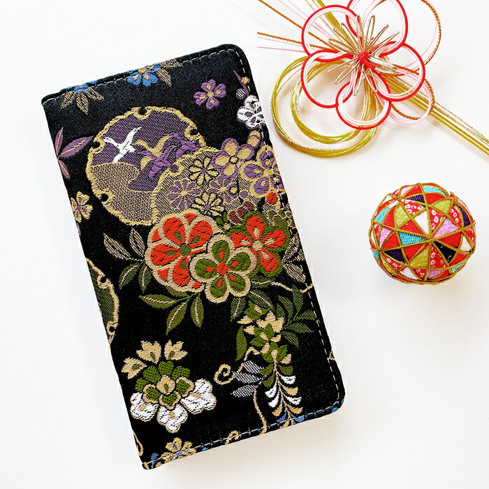 iPhone X Xs 手帳型ケース ケース カバー 手帳型 手帳 iphonexケース iphonexカバー iphonex手帳 iphonexsケース iphonexsカバー iphonexs手帳 西陣織 月影 スマホケース スマホカバー 和風 和柄