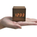 おしゃれ デジタル LED WOOD COLCK 置時計 ウッド リビング かわいい レトロ 北欧 木目調 アンティーク 時計