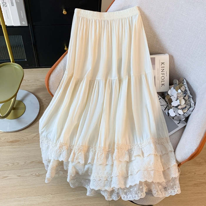 ペチコート レディース ペチスカート ロング レース 夏 春 薄手 ドレスインナー さらさ 透け防止 ゆっ..