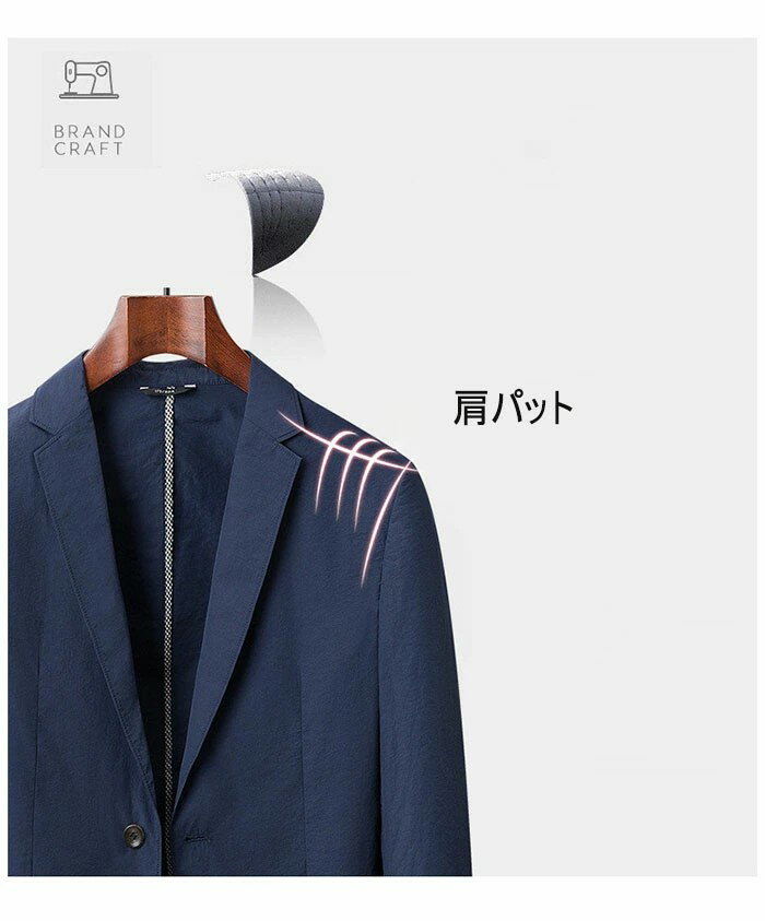 ジャケット テーラードジャケット ライトアウター メンズ サマージャケット 裏地な...