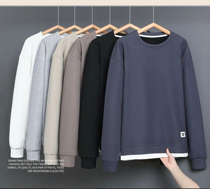 Rakuten - ワッフル トレーナー メンズ 重ね着風 スウェット ワッフル編み クルーネック オーバーサイズ 長袖 無地 おしゃれ ゆったり スポーツ トップス 着回し 韓国ファッション ストリート 秋服 春服