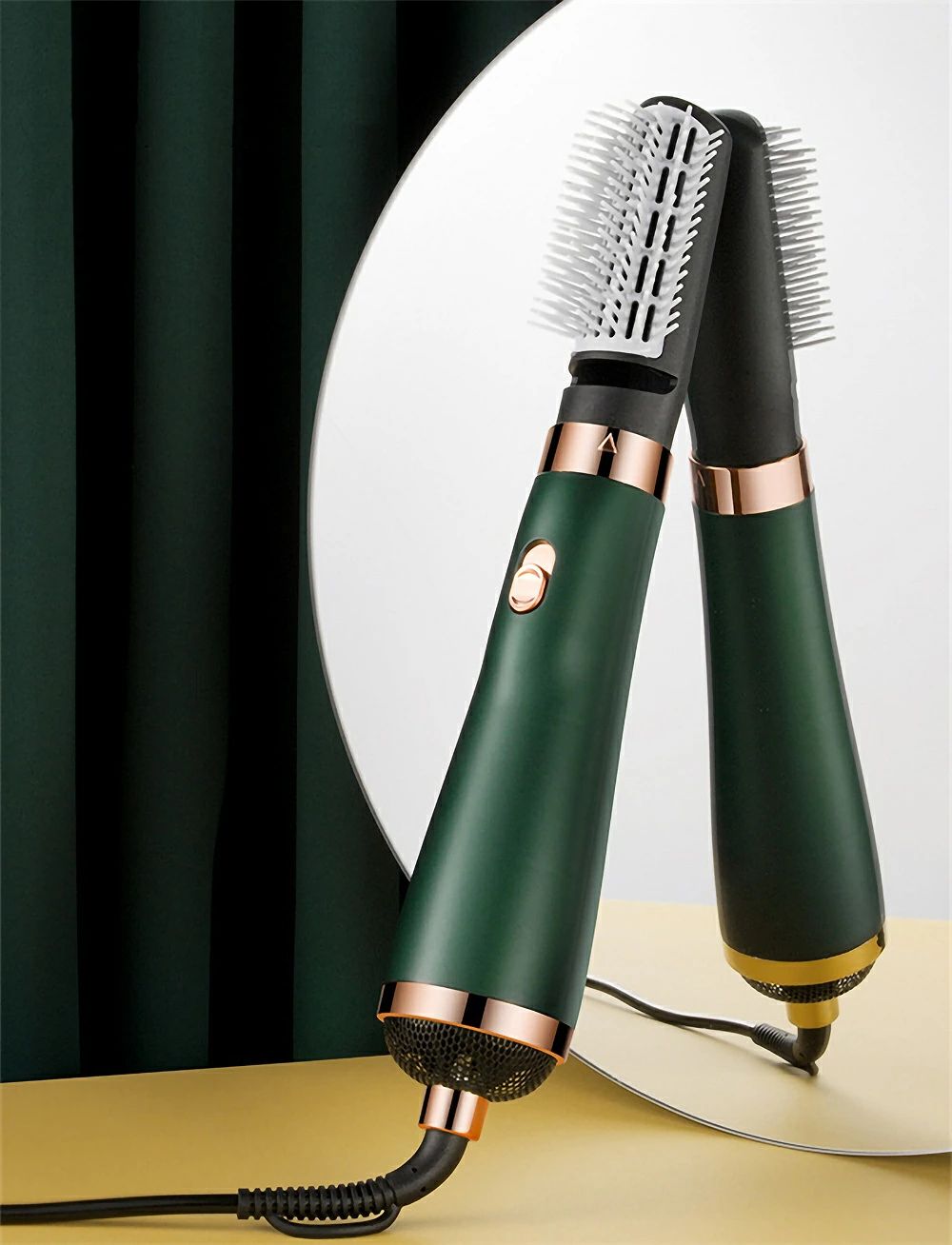 ヘアカーラー ストレートアイロン ヘアアイロン ヒートブラシ ヘアー美容　ブラシ くし ストレート?カール両用アイロン 電熱ブラシ ロールブラシアイロン 　ウェットとドライの使用　カールアイロン　マイナスイオン