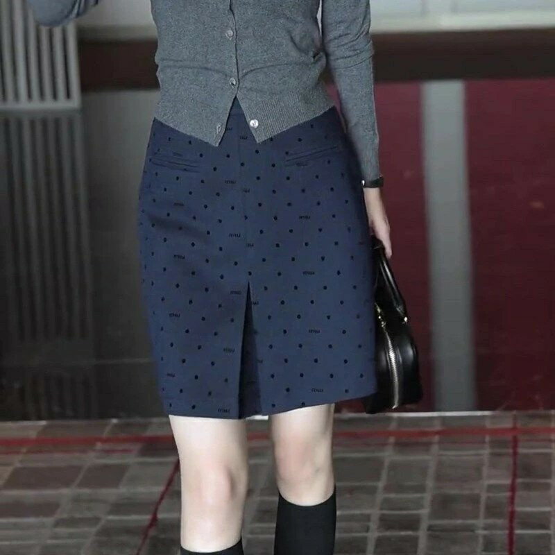 ショート タイトスカート ショートスカート レディース 春 タック 膝丈 aライン 夏 aラインスカート スカート ペンシルスカート ドット ドット柄 体型カバー 水玉 半身スカート ハイウェスト 脚長効果 コーデ 夏物 通勤 オシャレ 通学 大人 ひざ丈 ショート丈