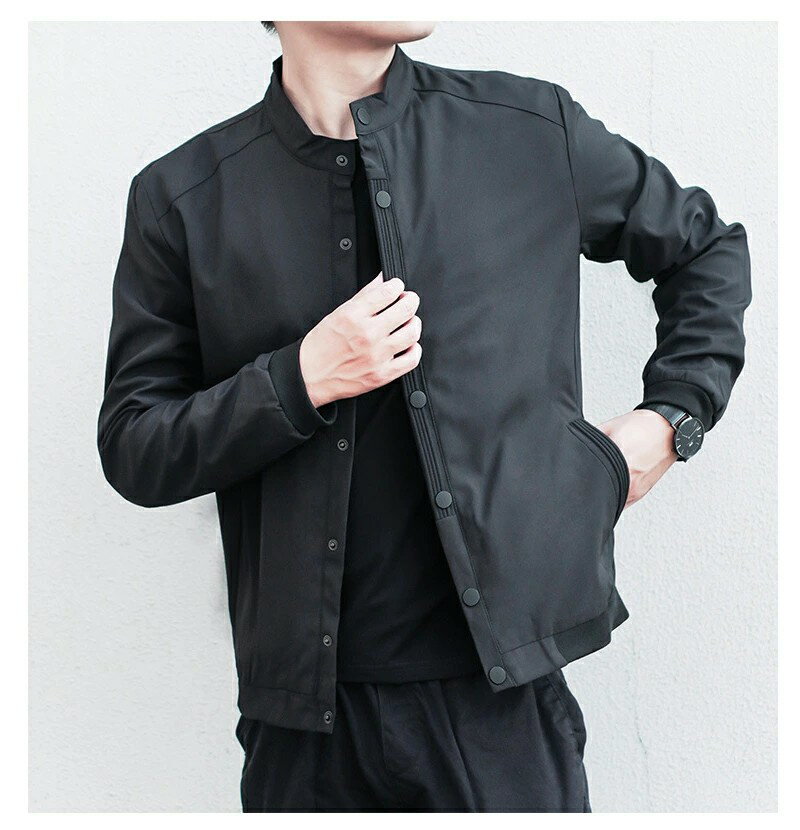 メンズ ジャケット 春夏 秋 カジュアル 大きいサイズ ライトアウター 立ち襟 メンズジャケット アウター 長袖 春 秋 ブルゾン シンプル ショートコート ファッション 春物 おしゃれ 無地 スポーツウェア 春服 秋服 父の日