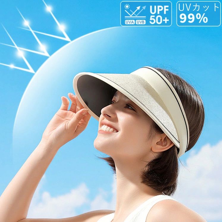 サンバイザー 麦わら帽子 レディース 日よけ帽子 おしゃれ 小顔 UVケア 夏 婦人 クリップサンバイザー UVカット 帽子通販 バイザー 紫外線対策 ぼうし 夏用 婦人帽子 日よけ帽子 日除け帽子 フリーサイズ 春 夏 秋 紫外線 2