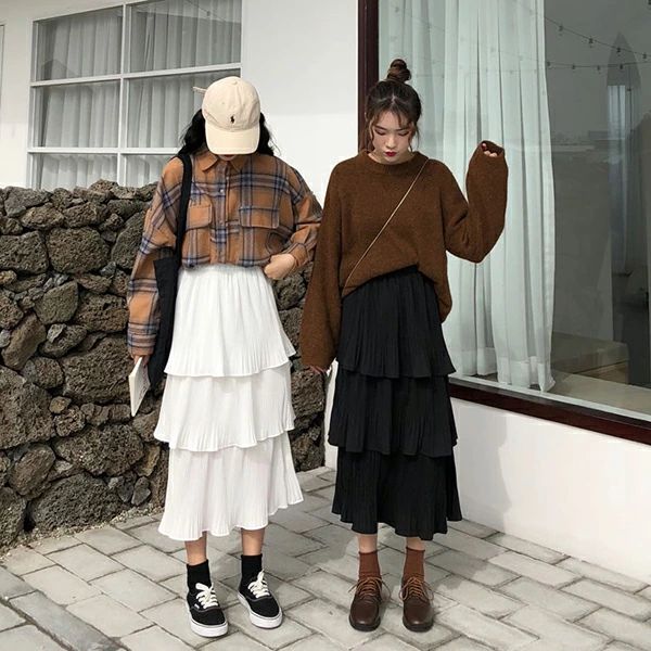樂天商城 - 短納期 ティアードスカート レディース 春服 フリルスカート ロング丈 フレアスカート レディース Aラインスカート ハイウエスト ミモレ丈 ウエストゴム シルエット カジュアル 春夏コーデ お出かけ 通学 デート お花見 カワイイ 送料無料