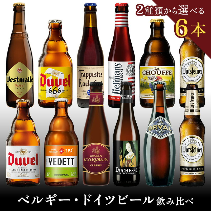 輸入ビールギフトセット ＼ランキング1位獲得／ 【 ドイツビール ・ ベルギービール 飲み比べ 6本 】 ビール セット ギフト 輸入 クラフトビール ピルスナー チェリー デュベル おしゃれ 贈答用 ラッピング 送料無料 海外ビール ギフトセット