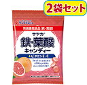 サヤカ 鉄・葉酸キャンディー ピンクグレープフルーツ味 (2袋セット）