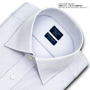 Yシャツ スリムフィット アポロコット 長袖 ワイシャツ メンズ 形態安定 グレードビーストライプ ワイドカラー 綿100% CHOYA SHIRT FACTORY(cfd832-280) その1