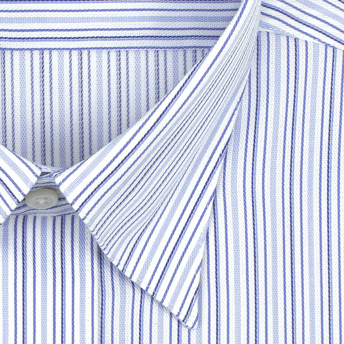 CHOYA SHIRT FACTORY 日清紡アポロコット 長袖 ワイシャツ メンズ 春夏秋冬 形態安定加工 ブルートーンストライプ スナップダウンシャツ|綿：100%(cfd935-450) (210604de) 2107de