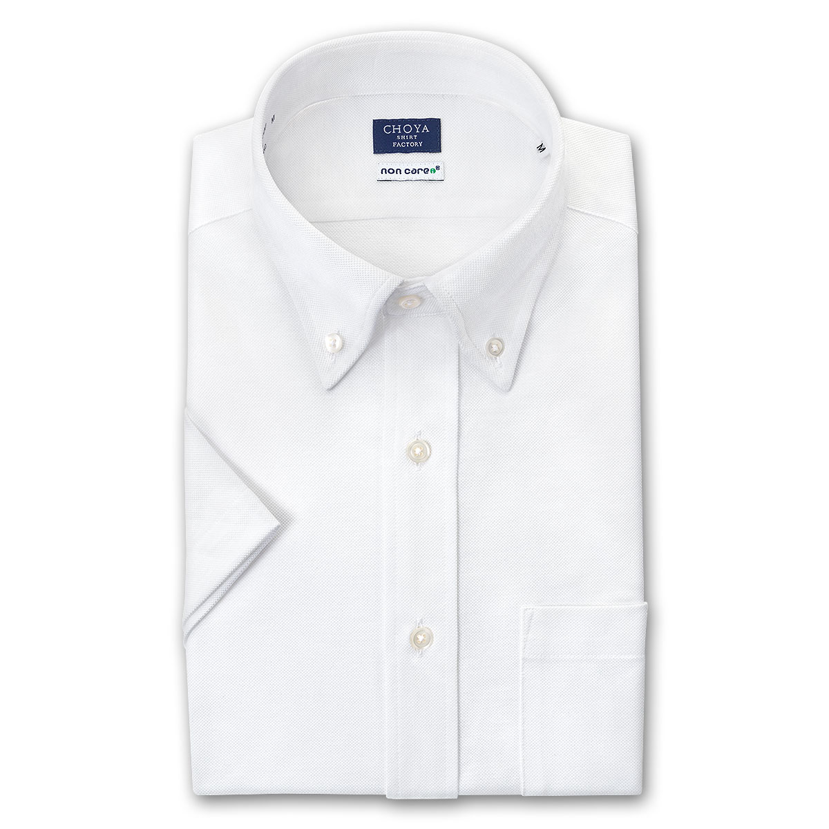 CHOYA SHIRT FACTORY ニット 鹿の子ニット 半袖 ニットシャツ ワイシャツ 形態安定...