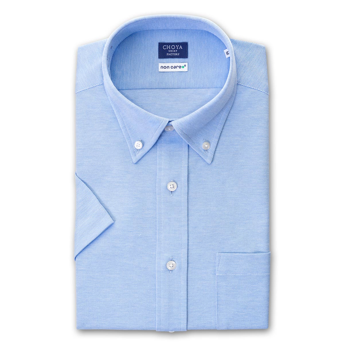 CHOYA SHIRT FACTORY ニット 鹿の子ニット 半袖 ニットシャツ ワイシャツ 形態安定...