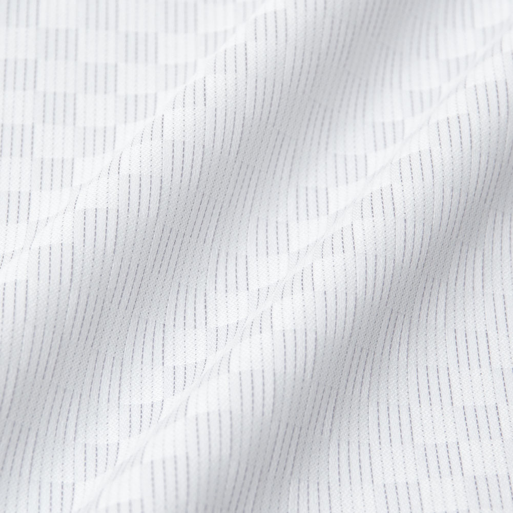 ワイシャツ 長袖 メンズ 形態安定 ストレッチ グレー 市松模様 ボタンダウン SHIRT MAKER CHOYA