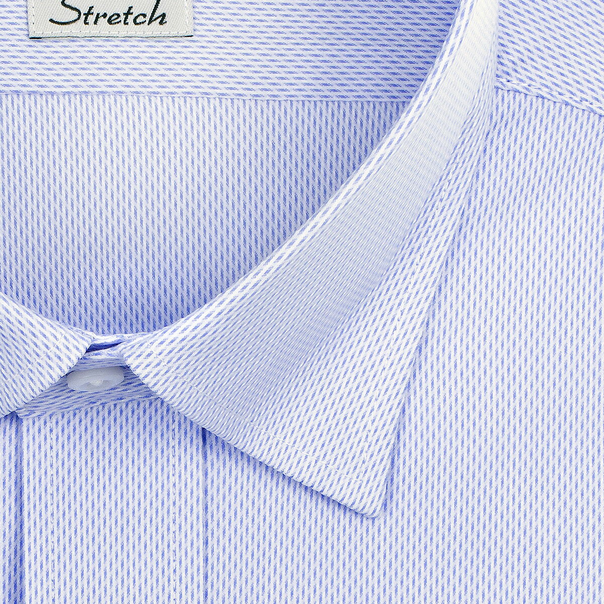 SHIRT MAKER CHOYA Stretch 長袖 ワイシャツ メンズ 春夏秋冬 形態安定加工 ストレッチ 標準体　テレワーク ブルードビー スナップダウンシャツ|綿：65% ポリエステル：35% ブルー(cmd932-250)