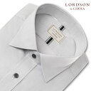 LORDSON by CHOYA 長袖 ワイシャツ メンズ 春夏秋冬 形態安定加工 グレードビー ワイドカラー シャツ|綿：100% グレー(cod910-280)