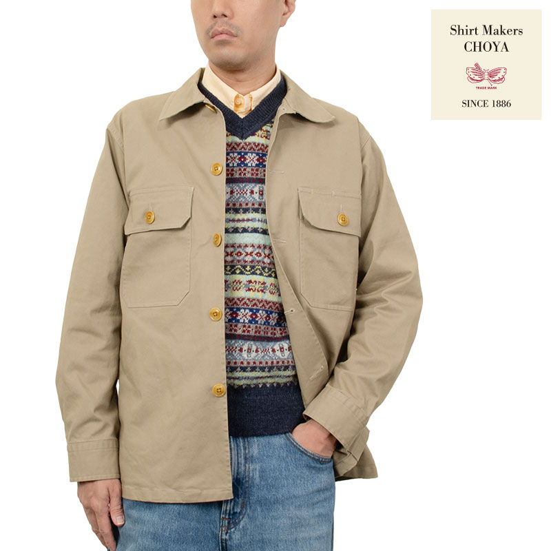 乐天商城 - CPOジャケット カジュアル アメトラ アイビー ベージュ メンズ CHOYA Shirt Makers CHOYA