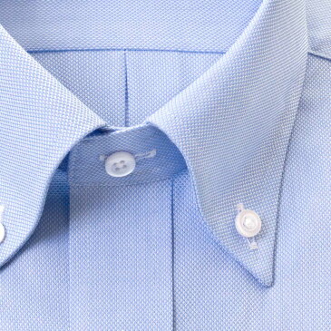 ELLE HOMME 長袖 ワイシャツ メンズ 形態安定 ゆったり ボタンダウンカラー ロイヤルオックスフォード 綿:50% ポリエステル:50% 灰色 シャンブレーサックスブルー(sa1) 2202ft