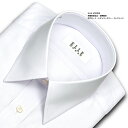 ELLE HOMME 長袖 ワイシャツ メンズ 形態安定 涼感素材 ゆったり 白ブロード レギュラーカラー 綿：50% ポリエステル：43% レーヨン：7% ホワイト 高級 上質 (zed410-100) 就活 冠婚葬祭