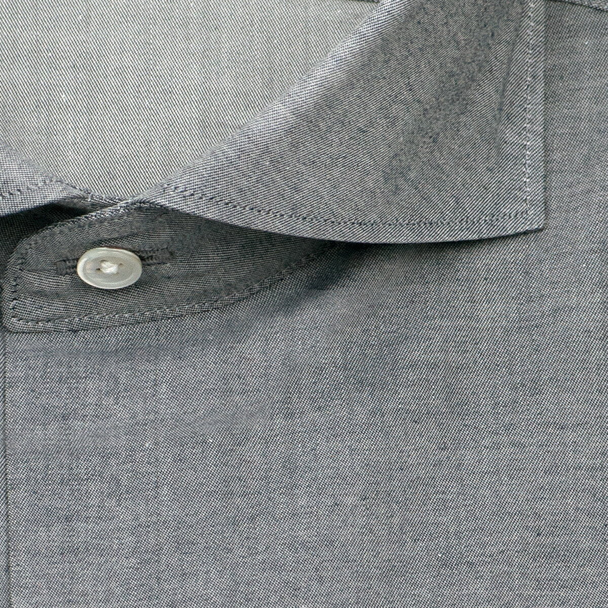 UNSQUARE 長袖 ワイシャツ メンズ グレーシャンブレー カッタウエイシャツ（ワイドカラー） 綿100% グレー 高級 上質  (zqd312-155)(sa1) | CHOYA シャツ
