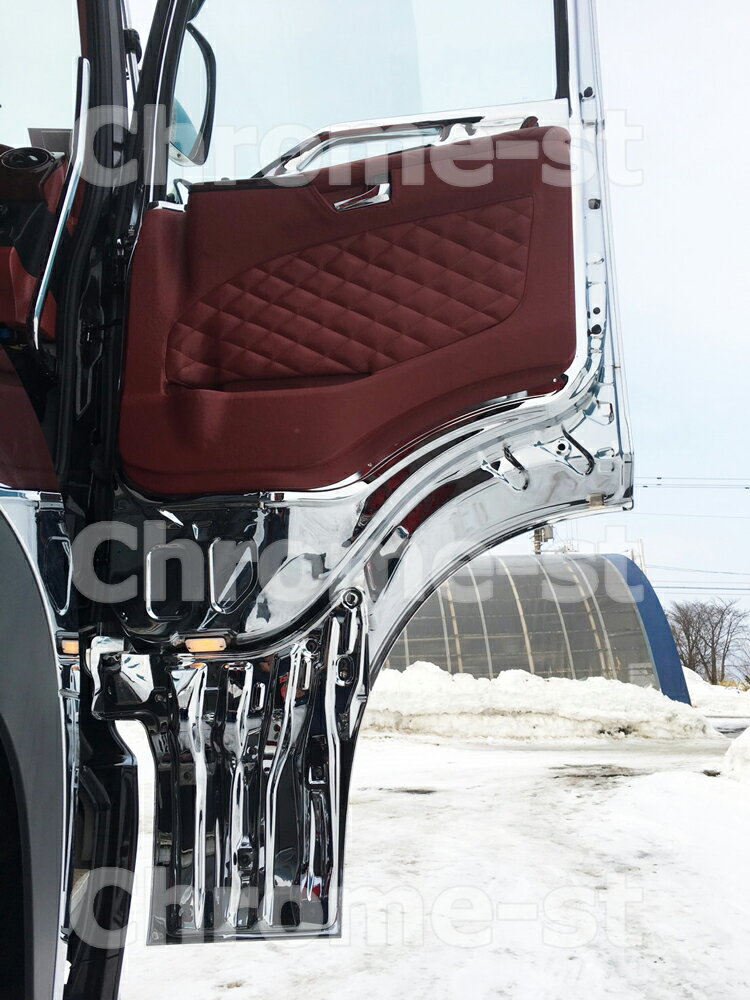 HINO　17プロフィア　ドア内側ブラケット　左右セット★高級クロームメッキ仕様★