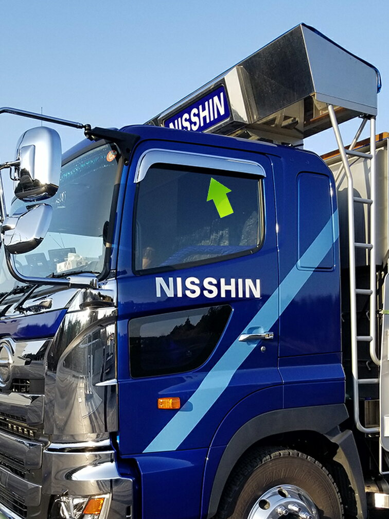 HINO　17プロフィア＆17レンジャー共通　ドアバイザーAssy★高級クロームメッキ仕様★
