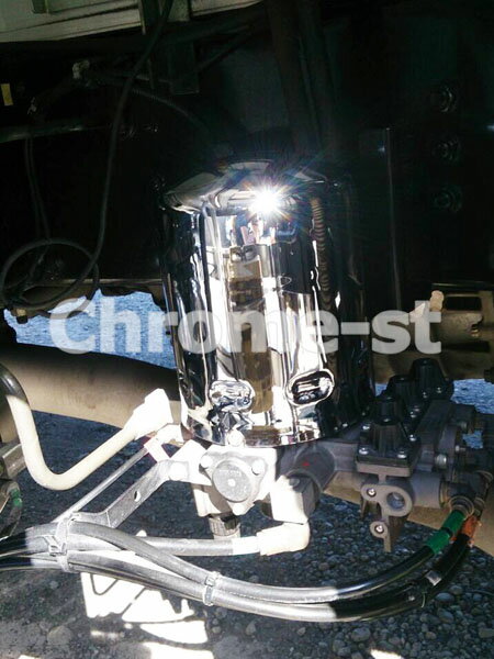 FUSO スーパーグレート【V系エンジン用】　エアドライヤータンク★高級クロームメッキ仕様★